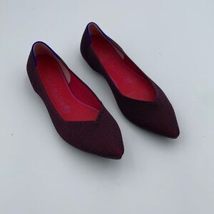 Rothy’s The Point in berry plumb purple lattice excellent used condition woman 9